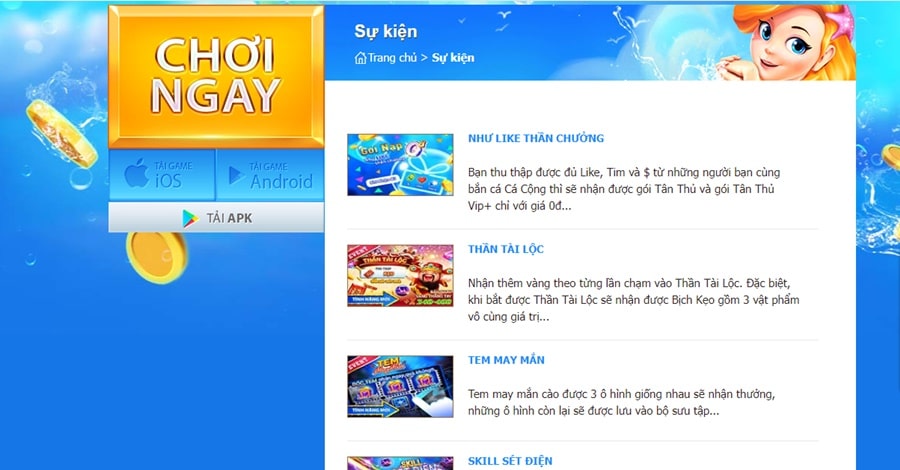 Khi chơi game, bạn có thể tham gia các sự kiện hấp dẫn