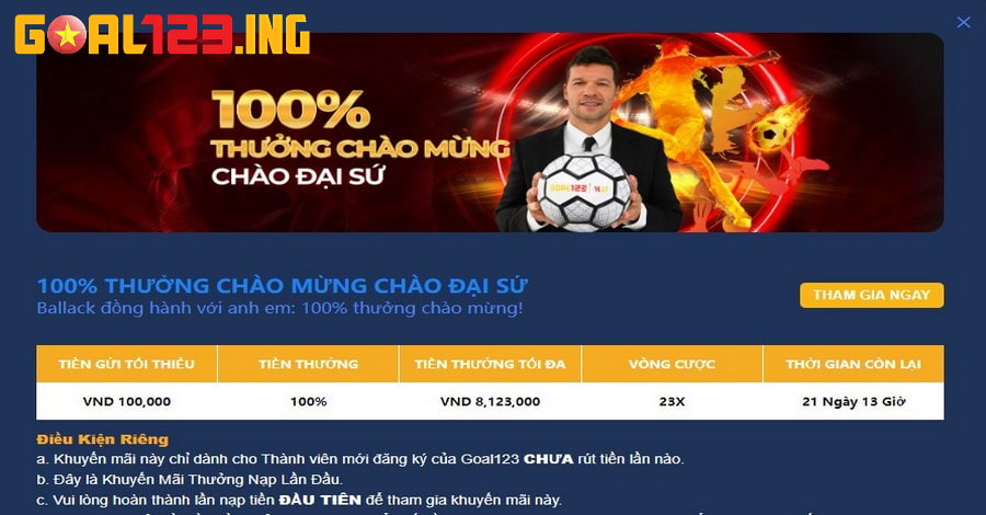 Điểm đặc biệt của khuyến mãi Goal123 